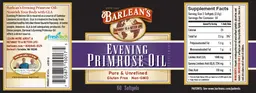 Label for Evening Primrose Oil