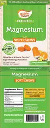 Label for Magnesium Soft Chews Orange Cream Flavor
