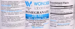 Label for Pomegranate 250 mg