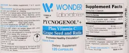 Label for Pycnogenol +