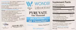 Label for Pyruvate One Thousand