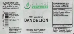 Label for Dandelion