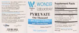 Label for Pyruvate One Thousand