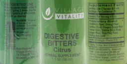 Label for Digestive Bitters Citrus