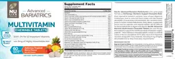 Label for Multivitamin Chewable Tablets Delicious Tropical Berry Flavor