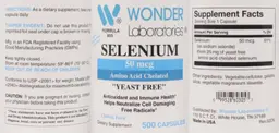 Label for Selenium 50 mcg