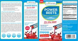 Label for Power Beets On the Go! Acai-Pomegranate