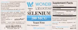 Label for Selenium 200 mcg