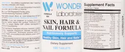 Label for Skin, Hair & Nail Formula