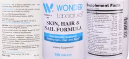 Label for Skin, Hair & Nail Formula