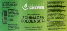 Label for Echinacea Goldenseal