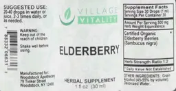 Label for Elderberry