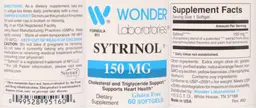 Label for Sytrinol 150 mg