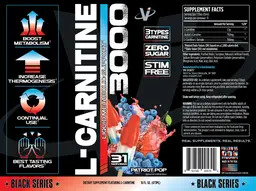 Label for L-Carnitine 3000 Patriot Pop