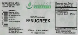 Label for Fenugreek