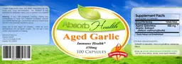 Label for Aged Garlic 450 mg