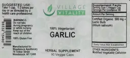 Label for Garlic