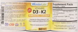 Label for Vitamins D3 + K2