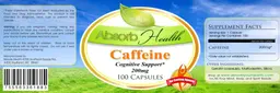 Label for Caffeine 200 mg
