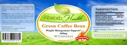 Label for Green Coffee Bean 400 mg