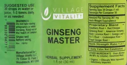 Label for Ginseng Master