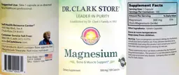 Label for Magnesium 300 mg