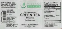 Label for Green Tea