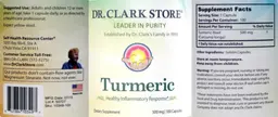 Label for Turmeric 500 mg