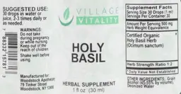 Label for Holy Basil