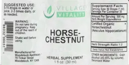 Label for Horse-Chestnut