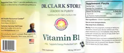 Label for Vitamin B1 500 mg