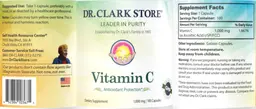 Label for Vitamin C 1,000 mg