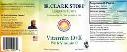 Label for Vitamin D+K with Vitamin C