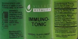 Label for Immuno-Tonic