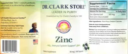 Label for Zinc 30 mg