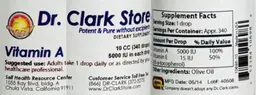 Label for Vitamin A 5000 IU