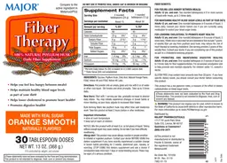 Label for Fiber Therapy Orange Smooth