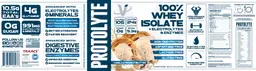 Label for ProtoLyte 100% Whey Isolate Vanilla Peanut Butter