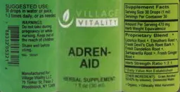 Label for Adren-Aid