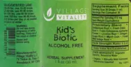 Label for Kid's Biotic