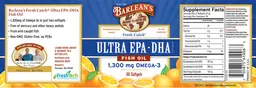 Label for Fresh Catch Ultra EPA-DHA Fish Oil Orange Flavor