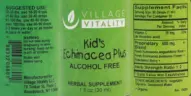 Label for Kid's Echinacea Plus