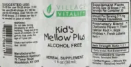 Label for Kid's Mellow Plus