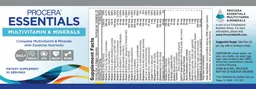 Label for Essentials Multivitamin & Minerals