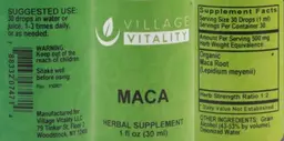 Label for Maca