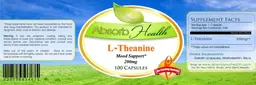 Label for L-Theanine 200 mg