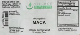 Label for Maca
