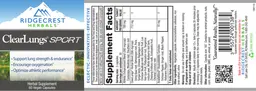 Label for ClearLungs Sport