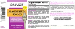 Label for Magnesium 500 mg