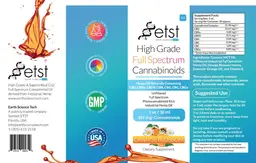 Label for High Grade Full Spectrum Cannabinoids Orange Blossom
